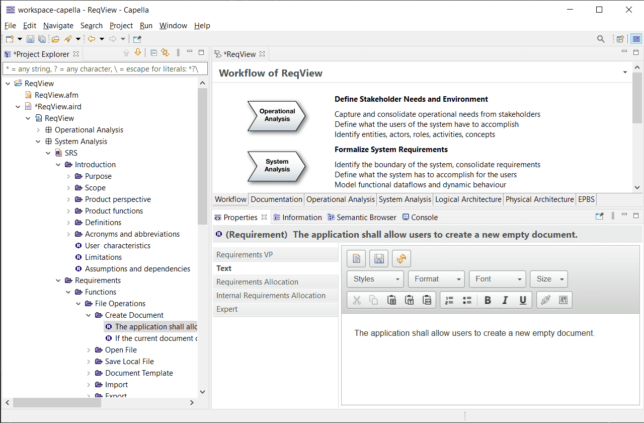 Open Software Requirements Specification (SRS) exported from ReqView in Capella Open Software Requirements Specification (SRS) exported from ReqView in Capella