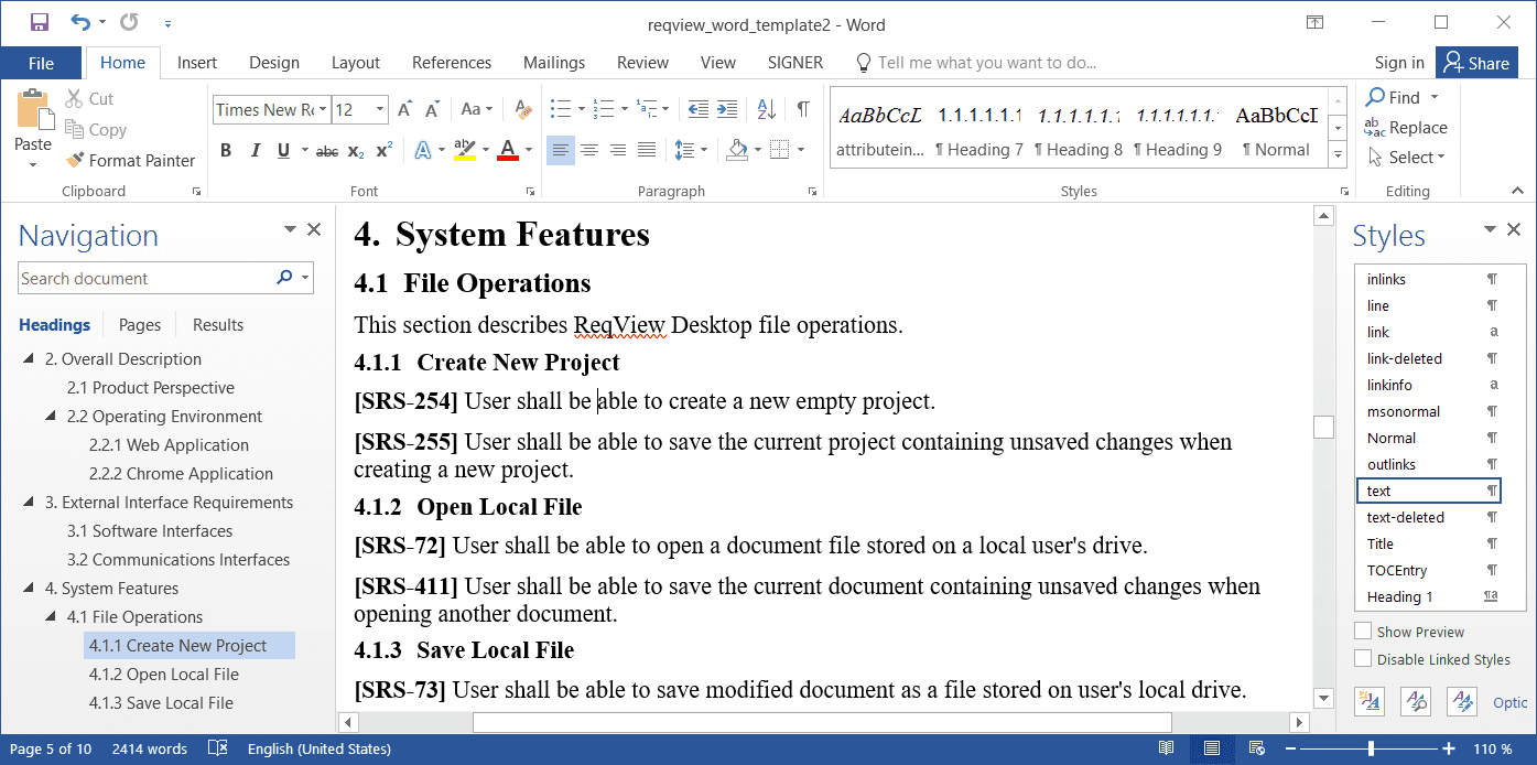 Export of Word HTML with ID Prefix in requirement text description Export of Word HTML with ID Prefix in requirement text description