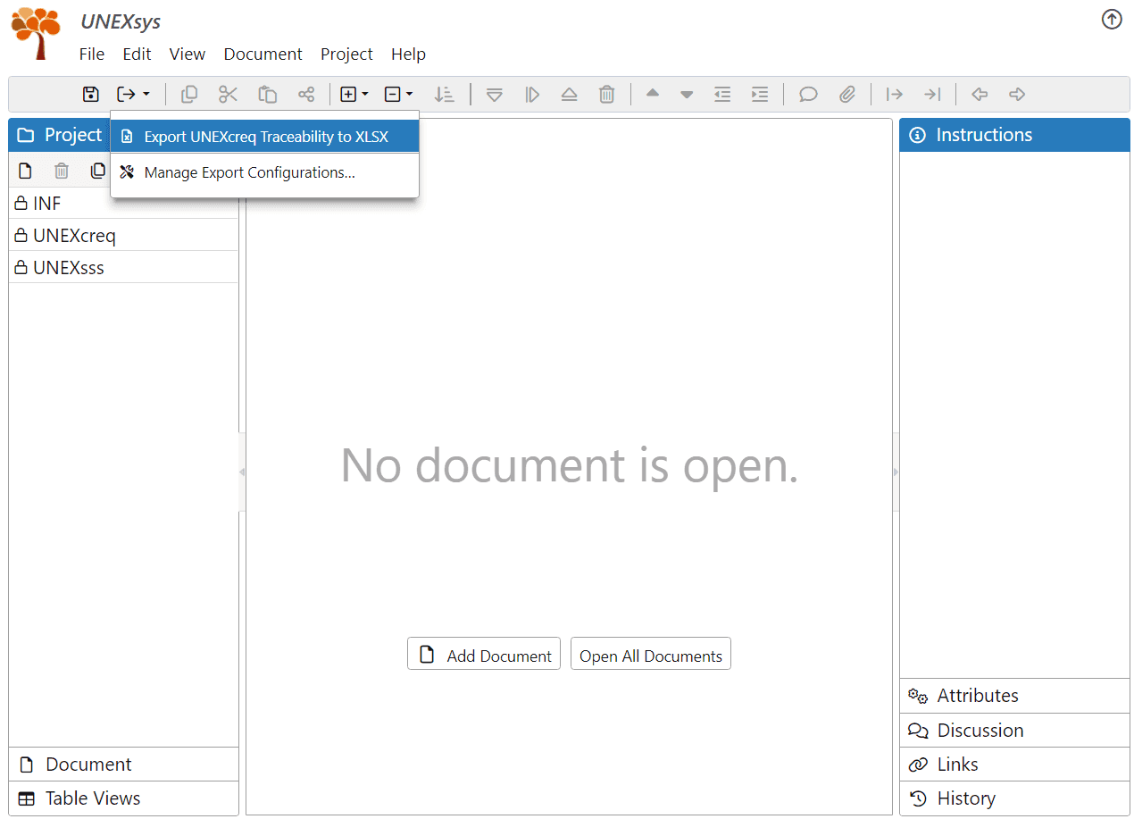 Use export configuration to export files easily in ReqView Use export configuration to export files easily in ReqView
