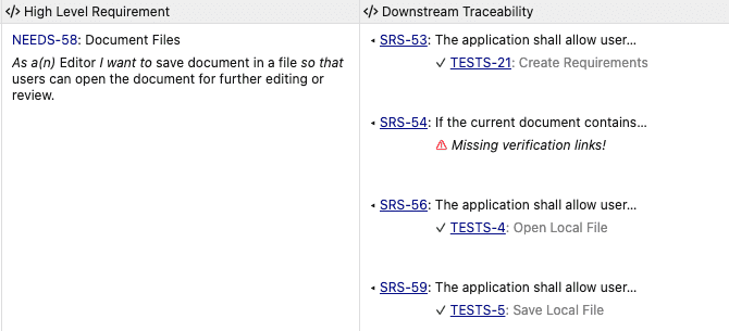 Traceability Report Example Traceability Report Example